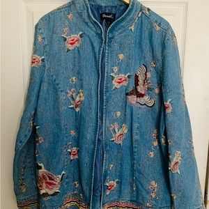 Woman’s Floral Denim Jacket